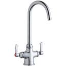 Elkay Chrome Two Handle Lever Deck Mount Food Service Faucet 