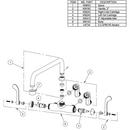 Elkay Chrome WALL MNT 4IN AT 12IN SPT 1PC WRIST BLD HNDL 6IN 2IN HW 