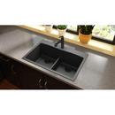Elkay Black 33 x 22 in. No Hole Composite Double Bowl Drop-in Kitchen Sink 