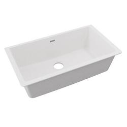 33 in. Undermount Composite Single Bowl Kitchen Sink in White
