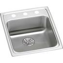 17 x 20 in. 2 Hole Stainless Steel Single Bowl Drop-in Kitchen Sink in Lustrous Satin