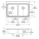 Elkay Satin Black 33 x 22 in. Stainless Steel Double Bowl Drop-in Kitchen Sink in Lustrous Satin 