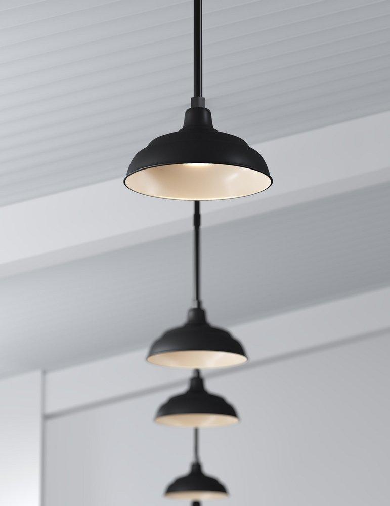 Millennium Lighting Satin Black 9-1/4 in. 200W 1-Light Pendant 