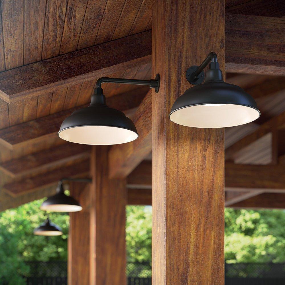 Millennium Lighting Satin Black 9-1/4 in. 200W 1-Light Pendant 