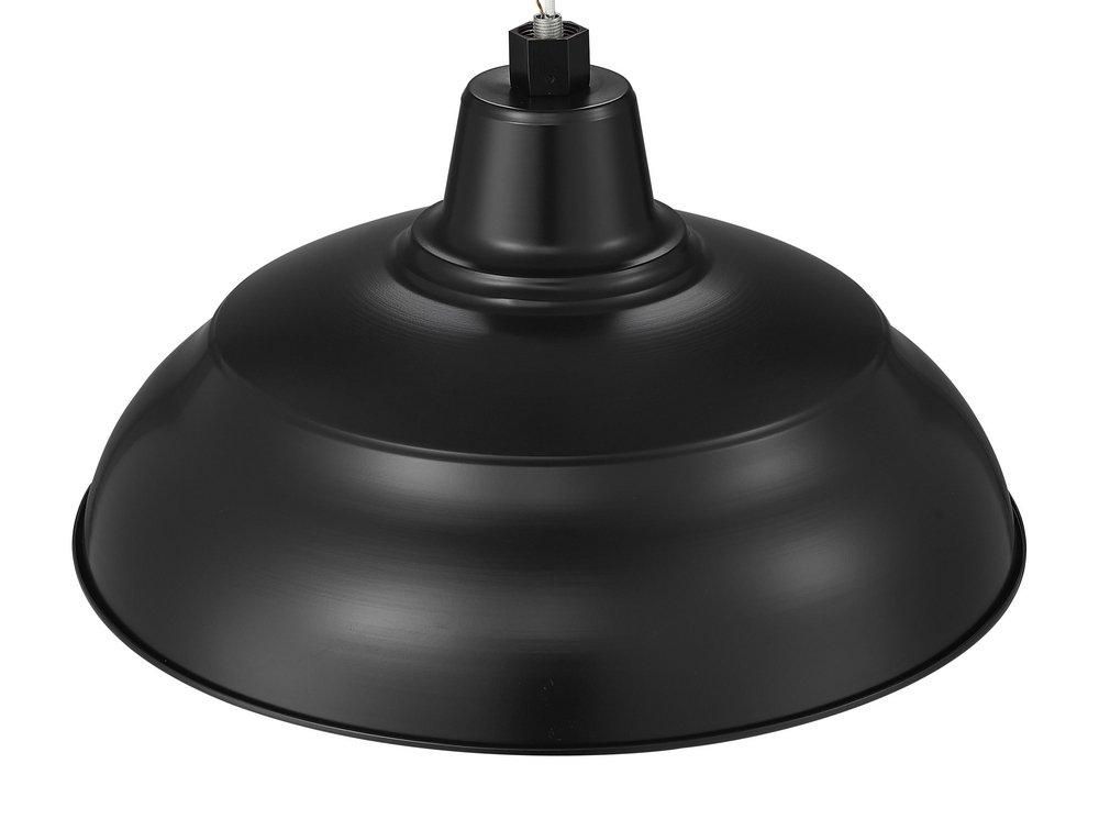 Millennium Lighting Satin Black 1-Light Warehouse Shade 
