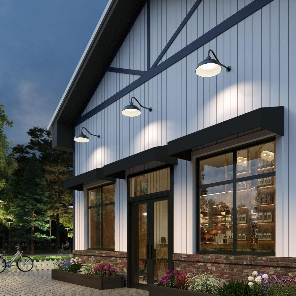 Millennium Lighting Satin Black 1-Light Warehouse Shade 