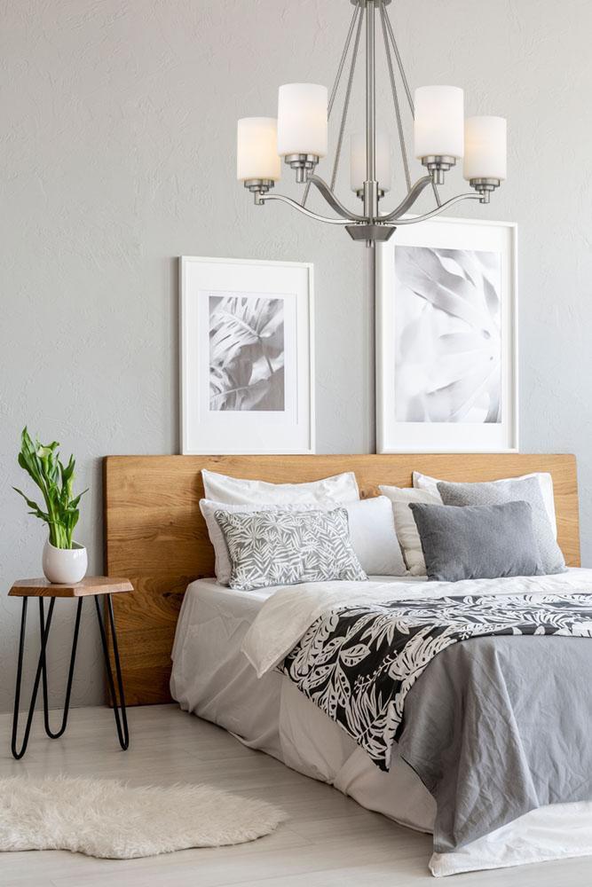 Millennium Lighting Satin Nickel 5-Light Chandelier Ceiling Light 