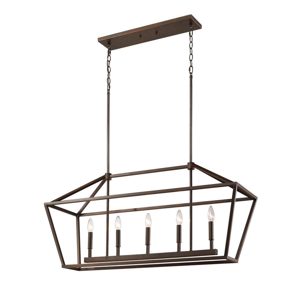 Millennium Lighting Rubbed Bronze 5-Light Island Light 
