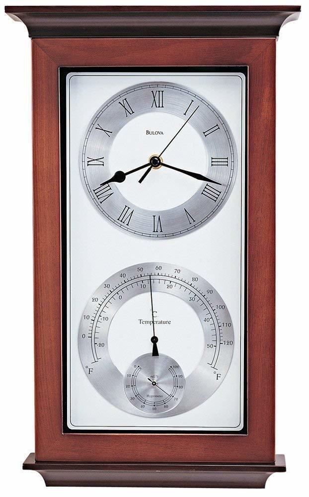 Bulova Corporation Walnut 17-1/4 x 10-3/4 in. Maritime Clock 