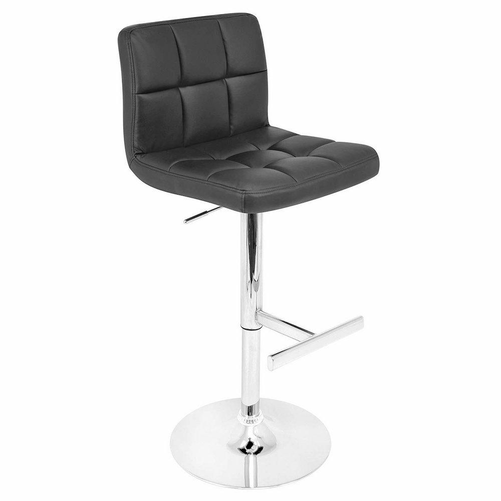 Lumisource Black 45 x 19-1/2 x 18 in. Bar Stool 
