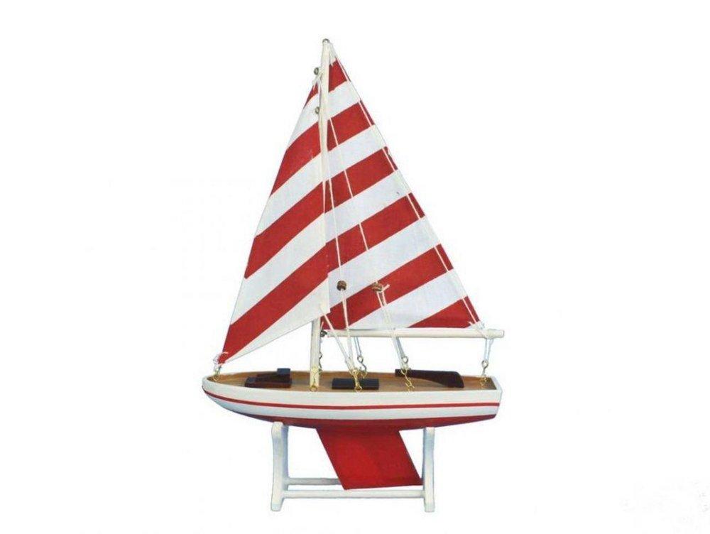 Authentic Models Americas Red 16-1/2 x 17-7/10 x 3-3/10 in. Sailboat Model 