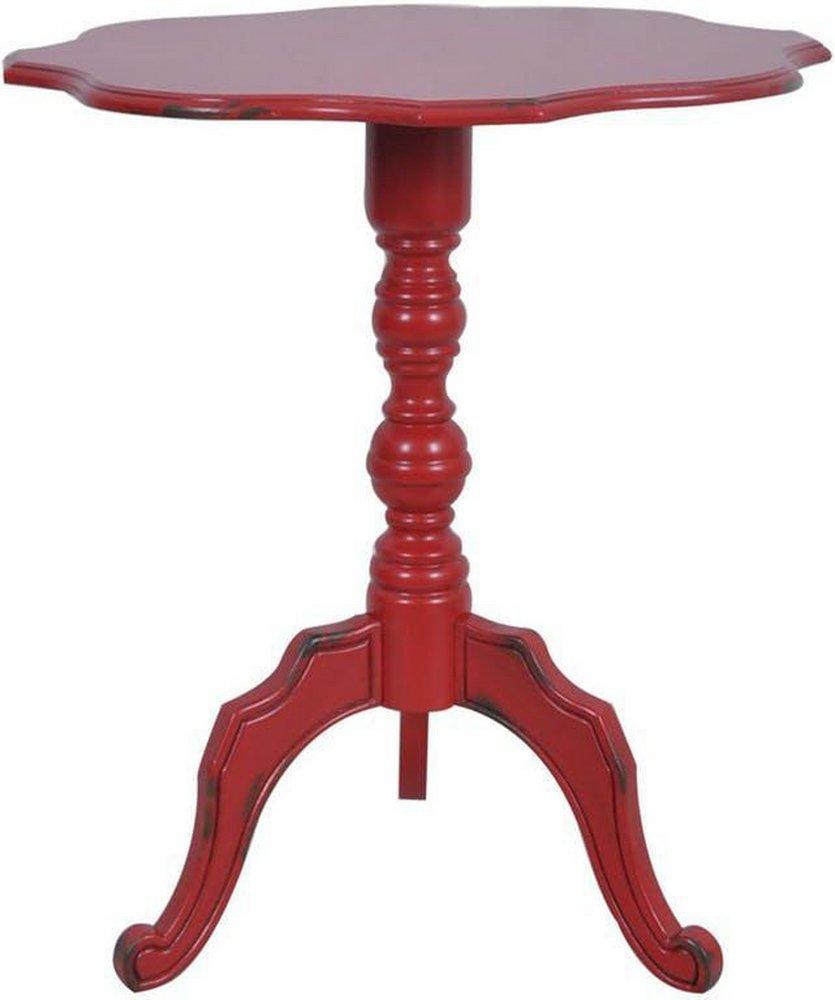 Crestview Collection Antique Red 27 x 23-3/4 in. Accent Table 