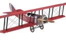 Authentic Models Americas Red 7-1/10 x 20-1/10 x 31-1/2 in. Airplane with Spoke Wire-Wheel 