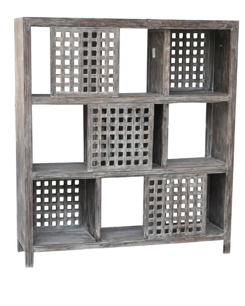 Crestview Collection Rustic Wood 60 x 54 x 16 in. Wall Unit 