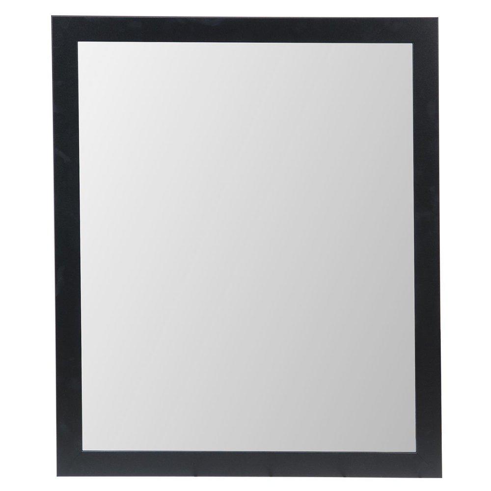 Crestview Collection Satin Black 36 x 30 in. Frame Rectangle Mirror 