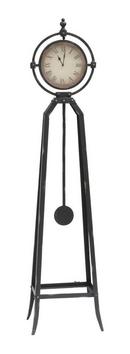 Crestview Collection Rusted Metal 57-1/2 x 9 in. Standing Table Clock 