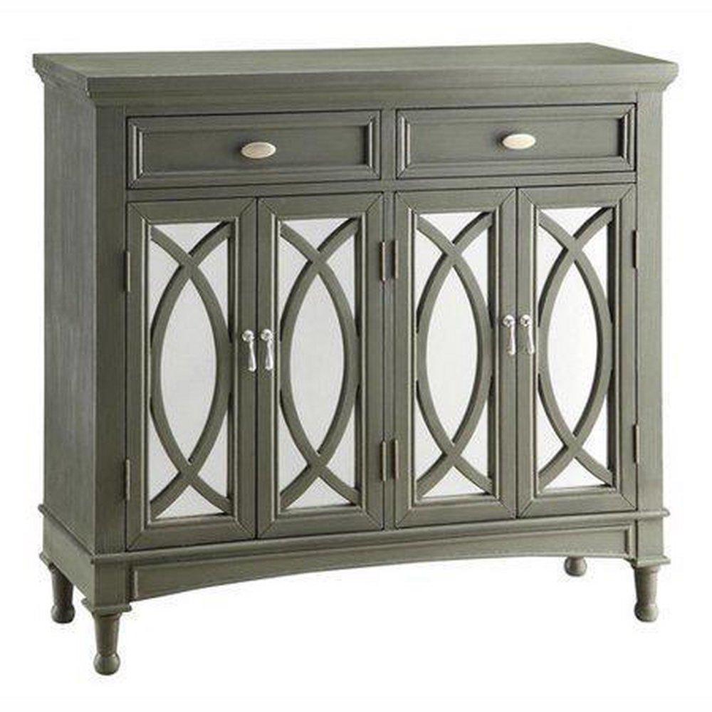 Crestview Collection Grey 38 x 42 in. Mirror Sideboard 