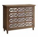 36 x 44 in. 3-Drawer Wood and Mirror Chest
