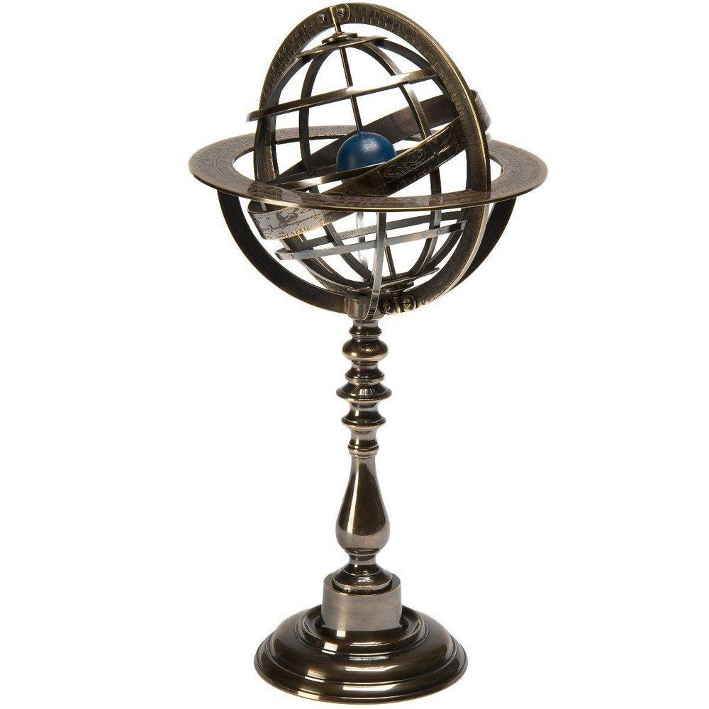 Authentic Models Americas Bronze 14-2/5 x 7-1/2 in. Armillary Dial 