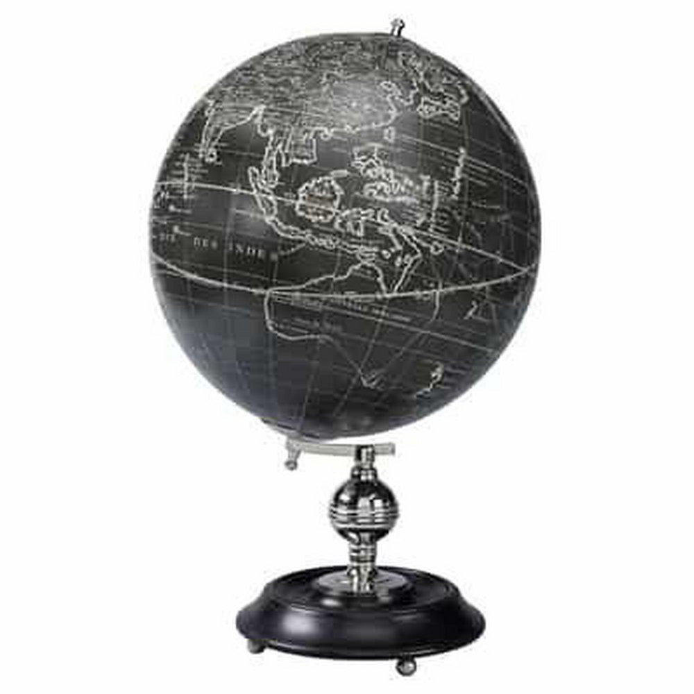 Authentic Models Americas Black/Nickel 19-7/10 x 12-3/5 x 12-3/5 in. Noir Desktop Globe 