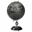 19-7/10 x 12-3/5 x 12-3/5 in. Noir Desktop Globe in Black and Nickel