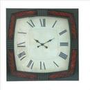 27-1/2 x 27-1/2 in. Framed Wall Clock in Red and Black
