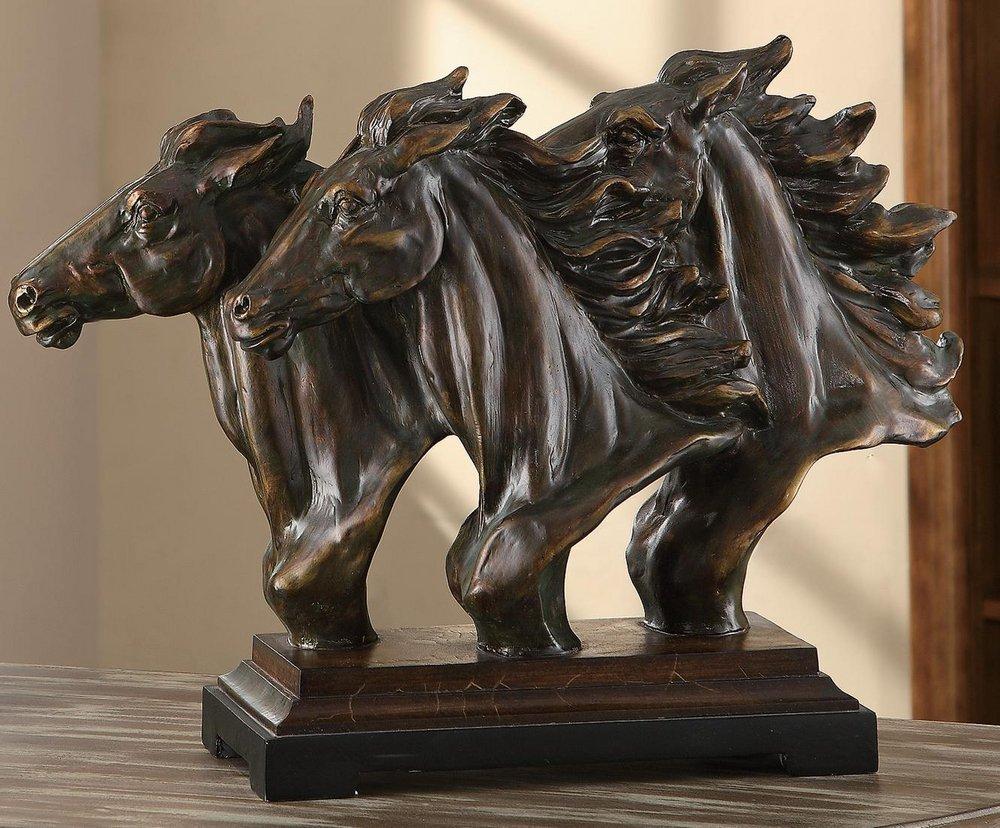 Crestview Collection 17-1/2 in. Brow Running Free Statue 