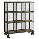41-1/2 x 37 in. Metal and Wood Bookcase