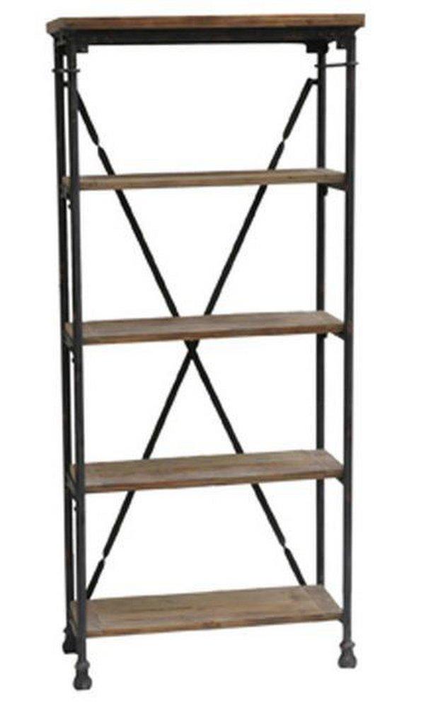 Crestview Collection Reclaimed Wood/Metal 68 x 30 in. Bookcase 