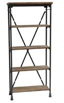 68 x 30 in. Bookcase in Reclaimed Wood and Metal