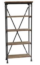Crestview Collection Reclaimed Wood/Metal 68 x 30 in. Bookcase 