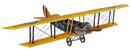 Authentic Models Americas Blue/Yellow 7 x 20 x 31-1/2 in. Classic Barnstormer Hand Built Airplane Model 