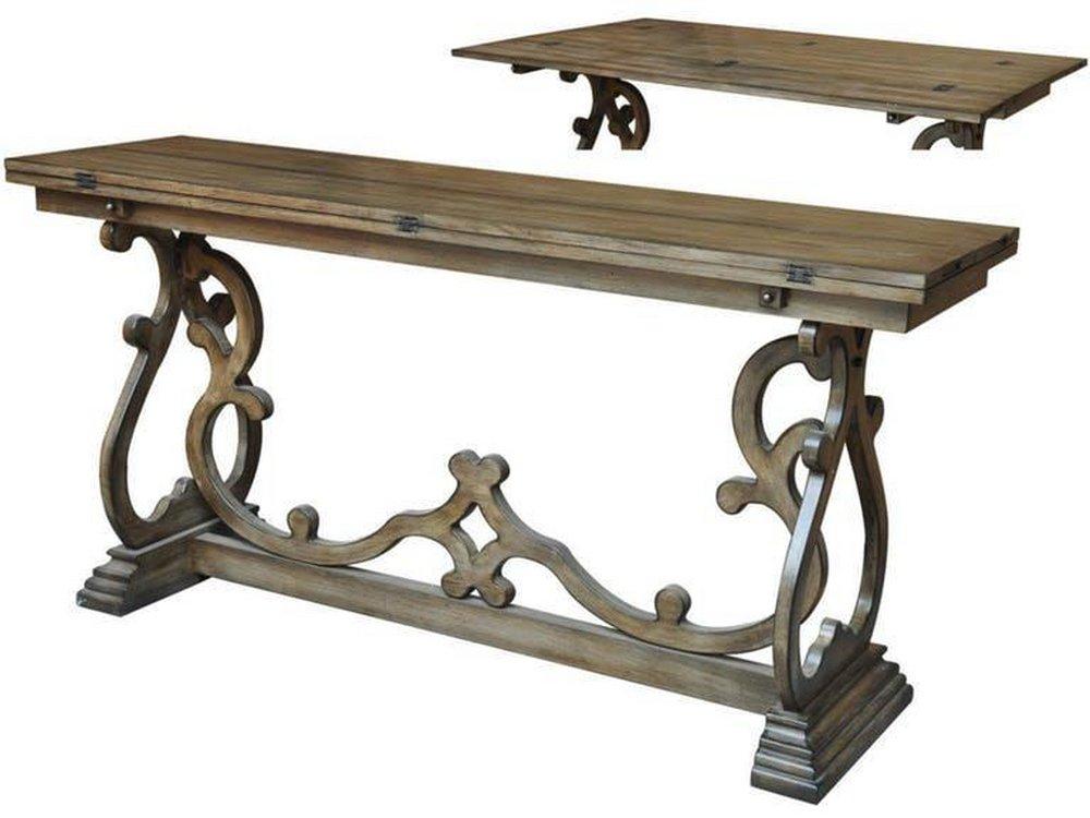 Crestview Collection 30 in. Leg Flip Out Sofa Table 