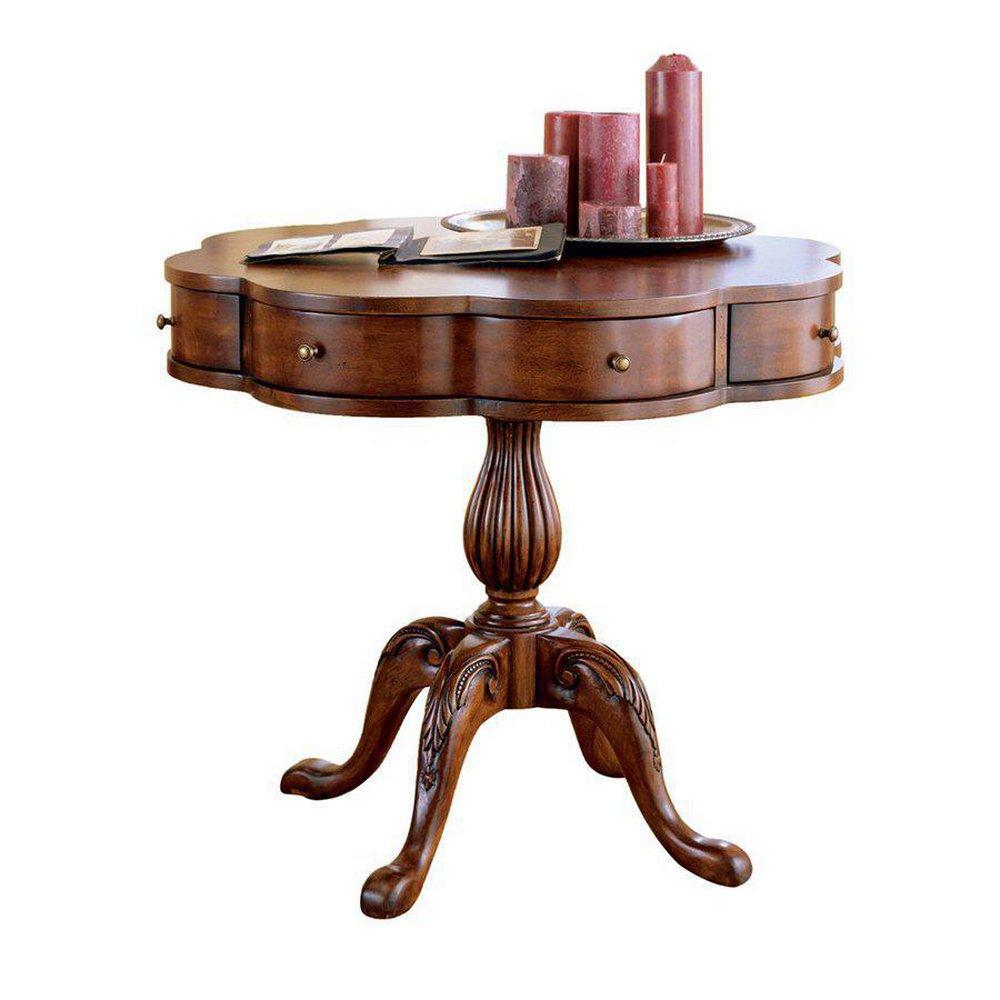Butler Specialty Company Cherry 28 x 18 in. Clover Pedestal Table 