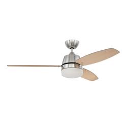 60W 3-Blade Ceiling Fan with 52 in. Blade Span in Brushed Polished Nickel