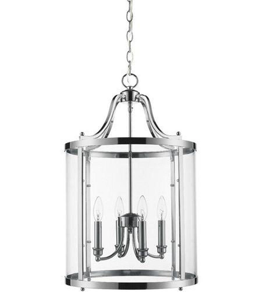 Golden Lighting Polished Chrome 60W 4-Light Pendant 