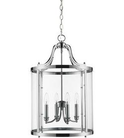 60W 4-Light Pendant in Polished Chrome