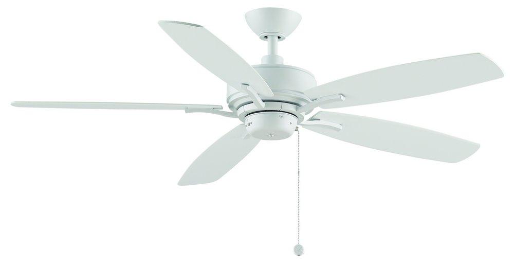 Fanimation Matte White 5-Blade Ceiling Fan with 52 in. Blade Span 