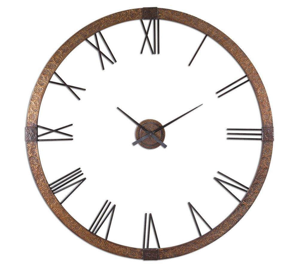 Uttermost Company Light Grey/Aged Black Wall Clock 