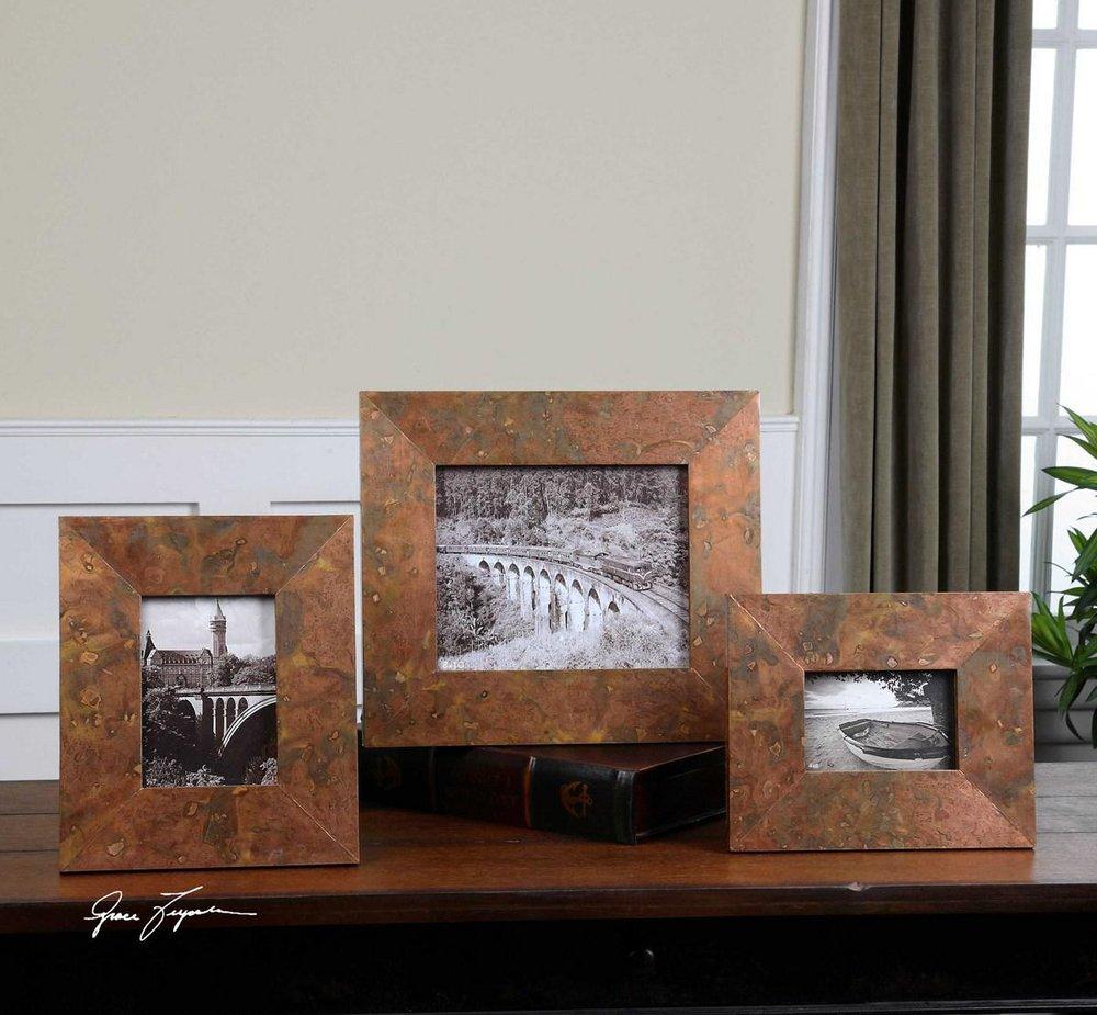 Uttermost Company Oxidized Copper 13 x 15 in. Photo Frame Set of 3 