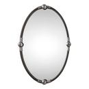 Uttermost Company Rust Black/Burnished Silver 32 x 22 in. Frame Oval Mirror 