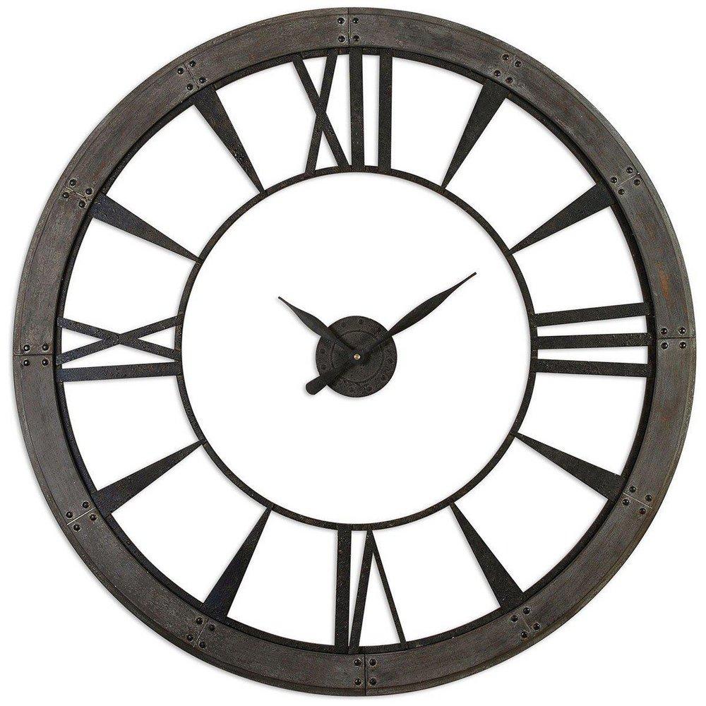 Uttermost Company Rustic Bronze Wall Clock 