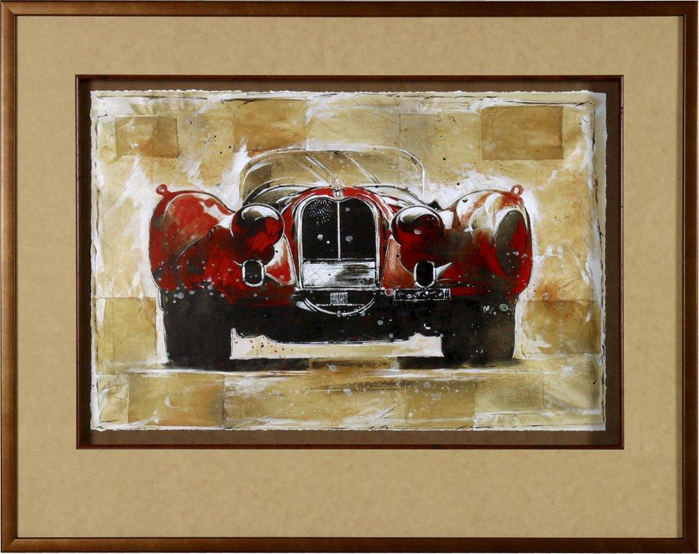 Picture Source Somerset 38 in. Vintage Red Wall Frame 