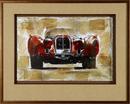 38 x 48 in. Vintage Red Wall Frame