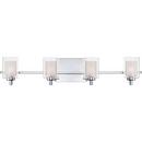 Quoizel Polished Chrome 4.5W 4-Light Wall Mount LED Bath Light 