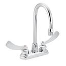 Moen Chrome Two Wristblade Handle Bar Faucet 