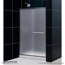 DreamLine Brushed Nickel 48 in. Frameless Sliding Shower Door with Frosted Glass 