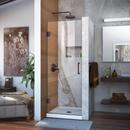DreamLine Oil Rubbed Bronze 27 in. Frameless Hinged Shower Door with Clear Glass 