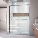 54 in. Frameless Bypass Sliding Shower Door with Clear Glass in Polished Chrome