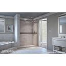 DreamLine Brushed Nickel 54 in. Frameless Bypass Sliding Shower Door with Clear Glass 